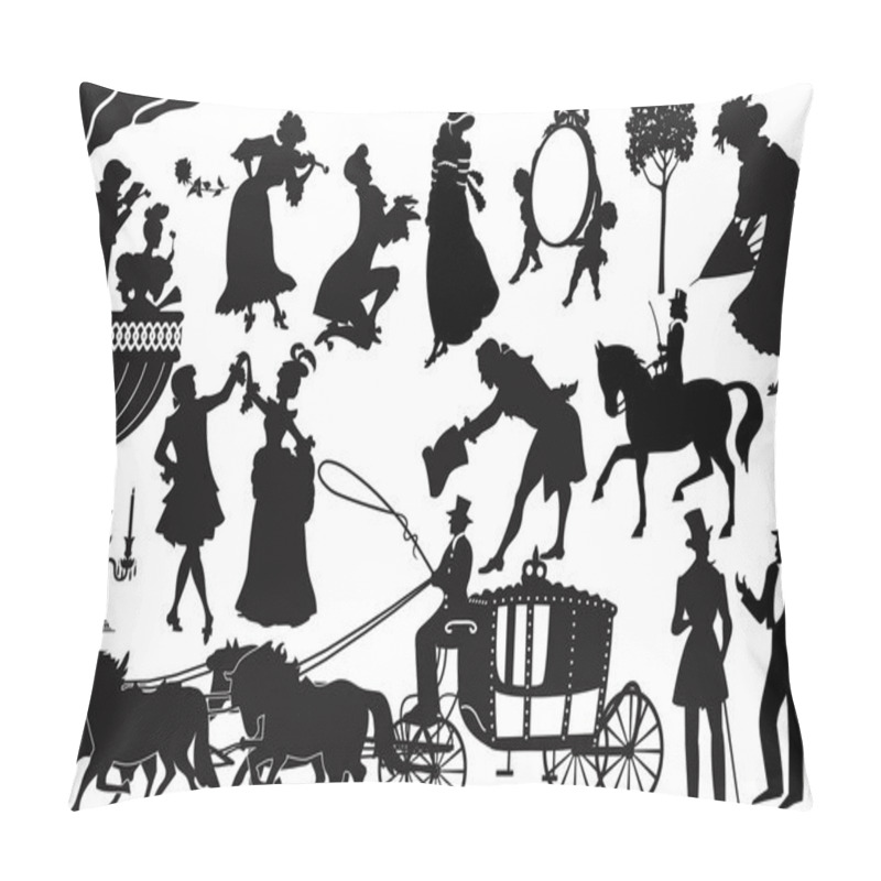 Personality  Old-fashioned Silhouettes Pillow Covers