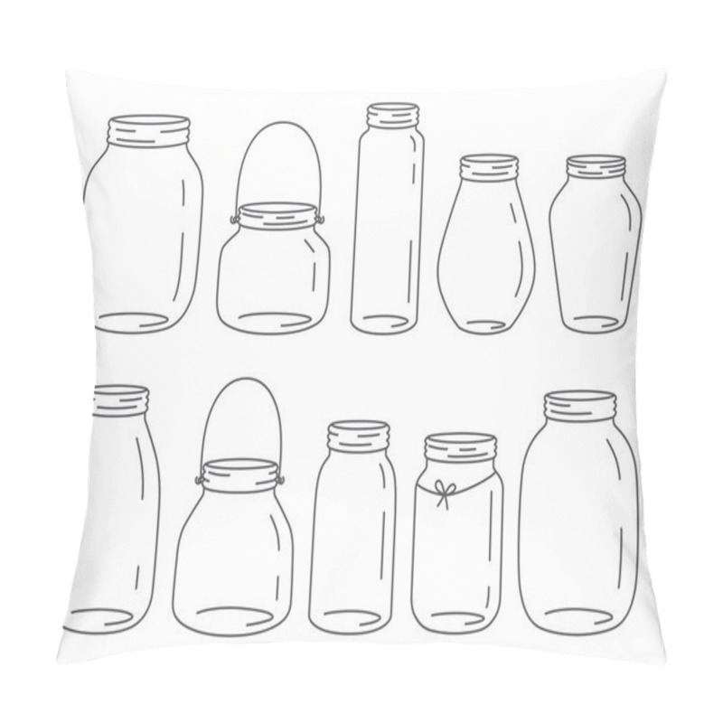 Personality  Vector Jars Set Pillow Covers