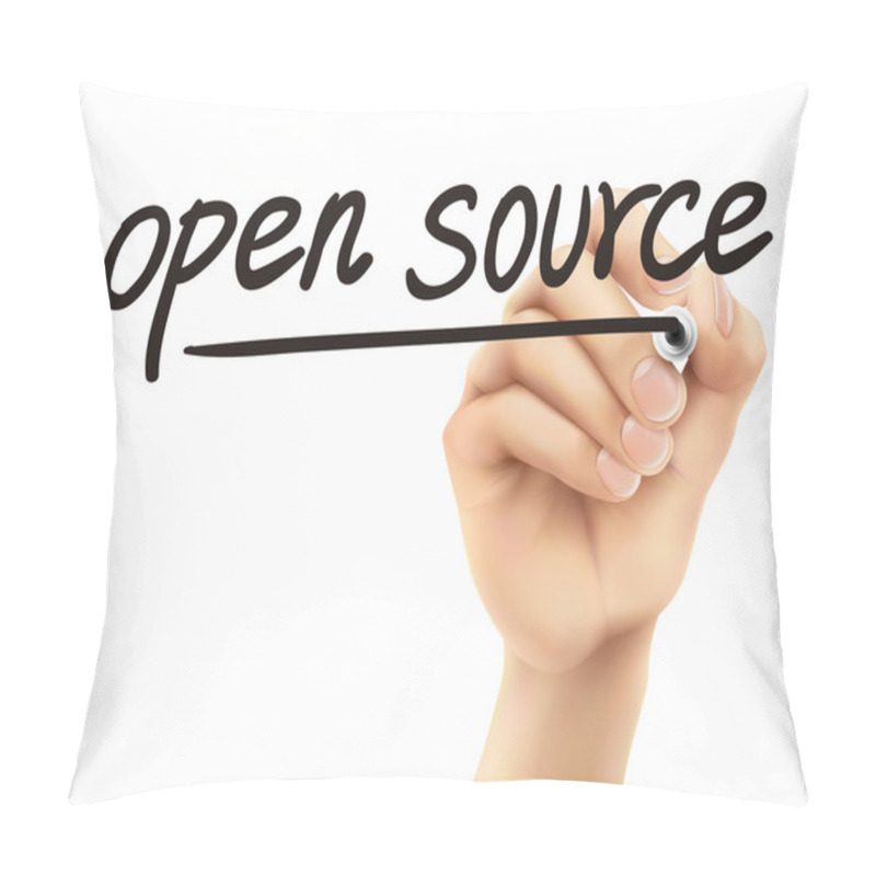 Personality  Open Source Words Written By 3d Hand Pillow Covers