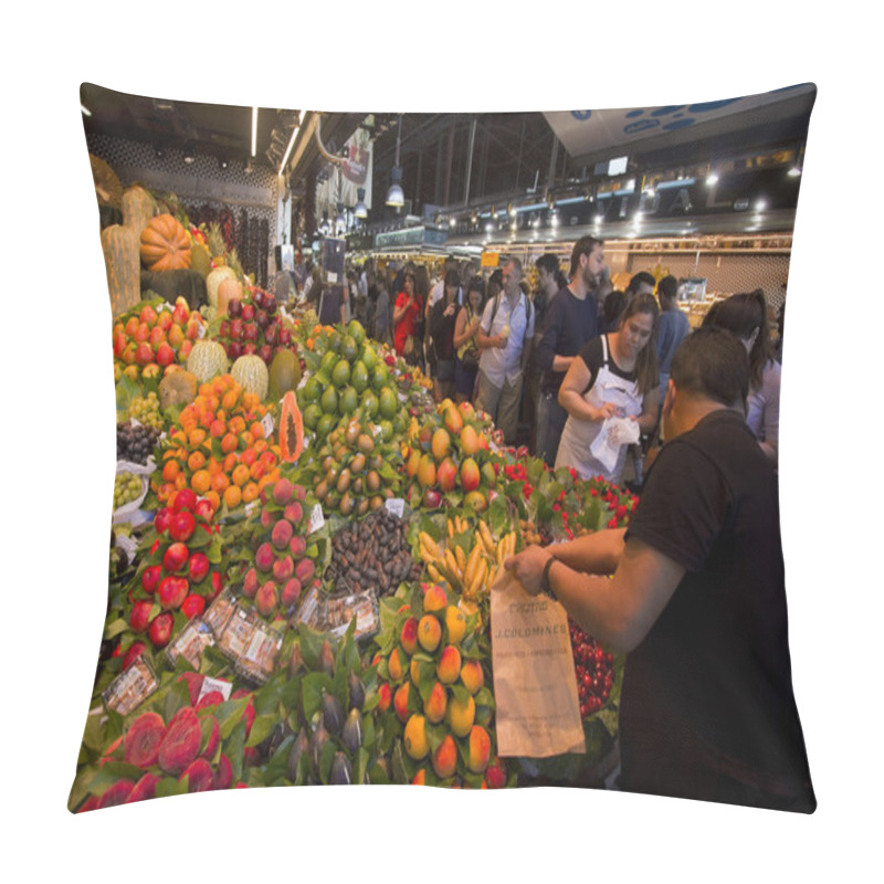 Personality  La Boqueria Market In Barcelona Pillow Covers