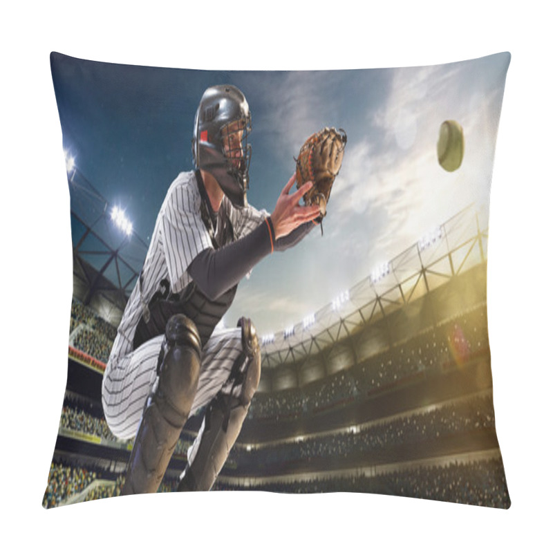 Personality  Professional Baseball Player In Action Pillow Covers