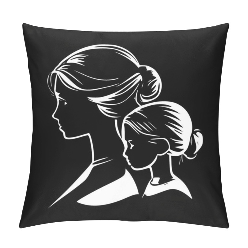 Personality  Mother Daughter - High Quality Vector Logo - Vector Illustration Ideal For T-shirt Graphic Pillow Covers