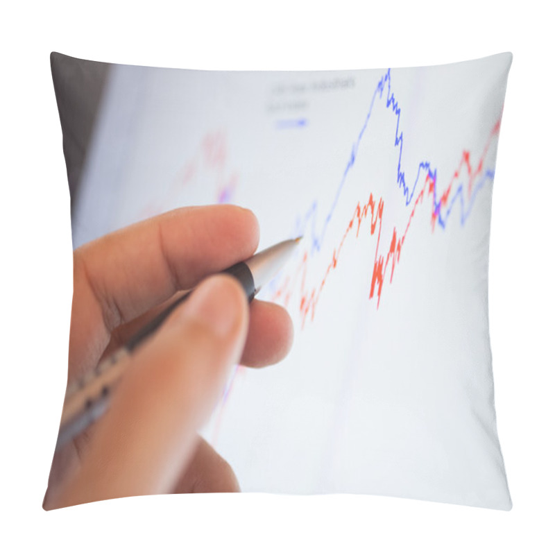 Personality  Hand And Stock Market Graph Pillow Covers