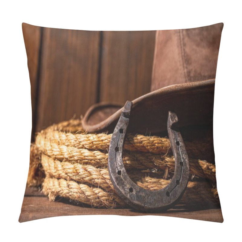 Personality  Horseshoe Hat Lasso Pillow Covers