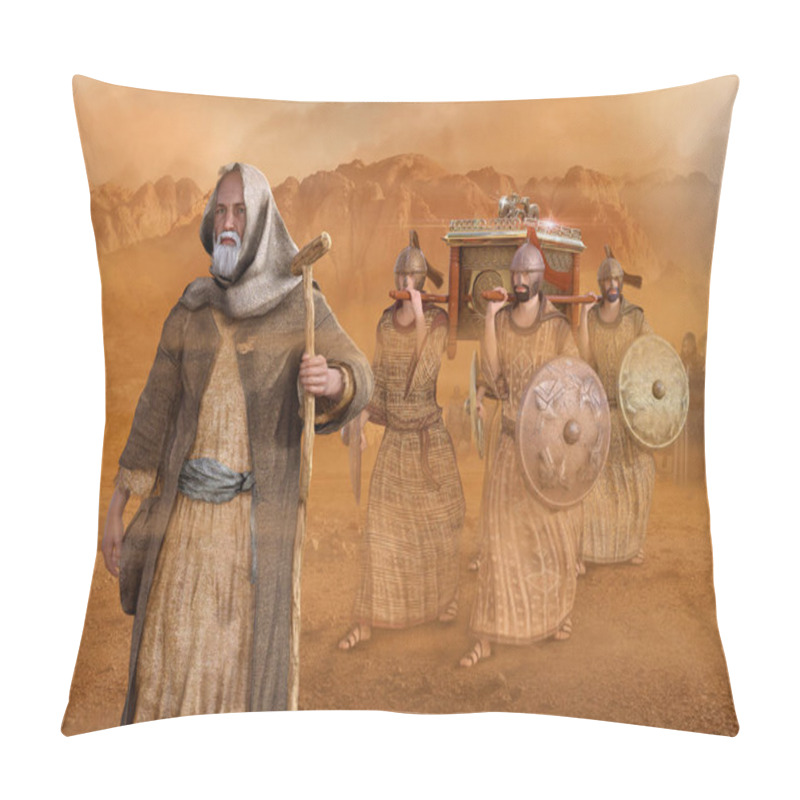 Personality  Moses Leads The Isrealites Through The Desert Sinai Exodus Pillow Covers