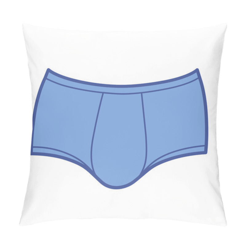 Personality  Man's Outlined Template Brief Underpants Front View Pillow Covers