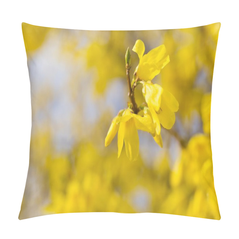 Personality  Blooming Forsythia Bush Pillow Covers