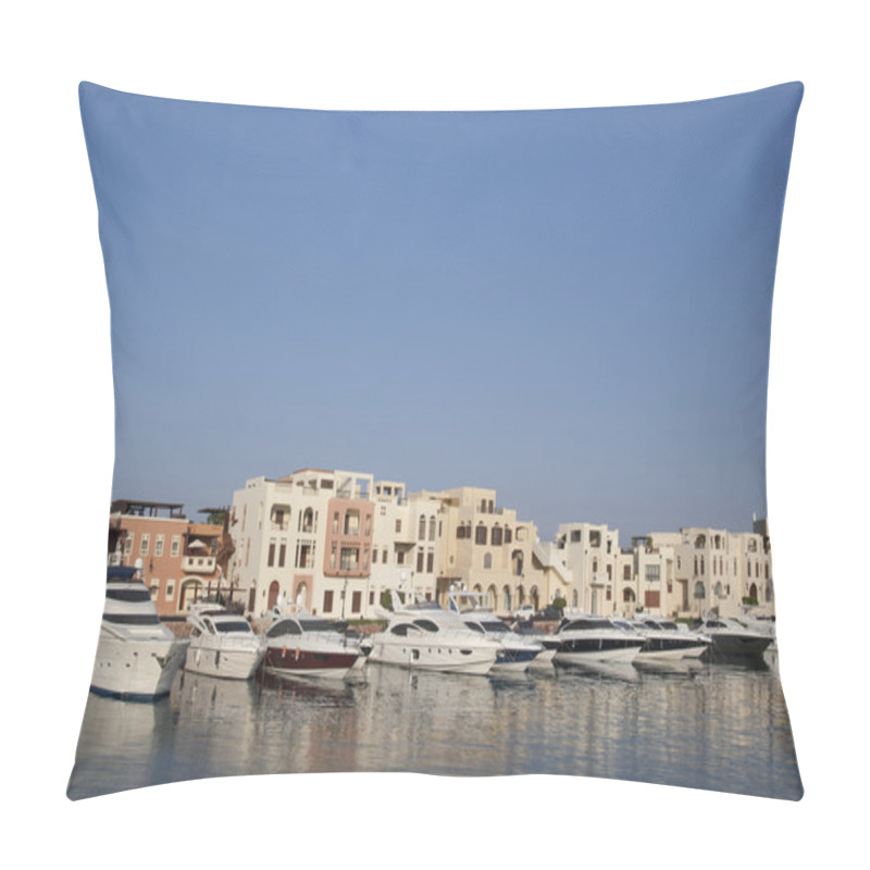 Personality  Boats Is In The Tala Bay. Aqaba, Jordan. Pillow Covers