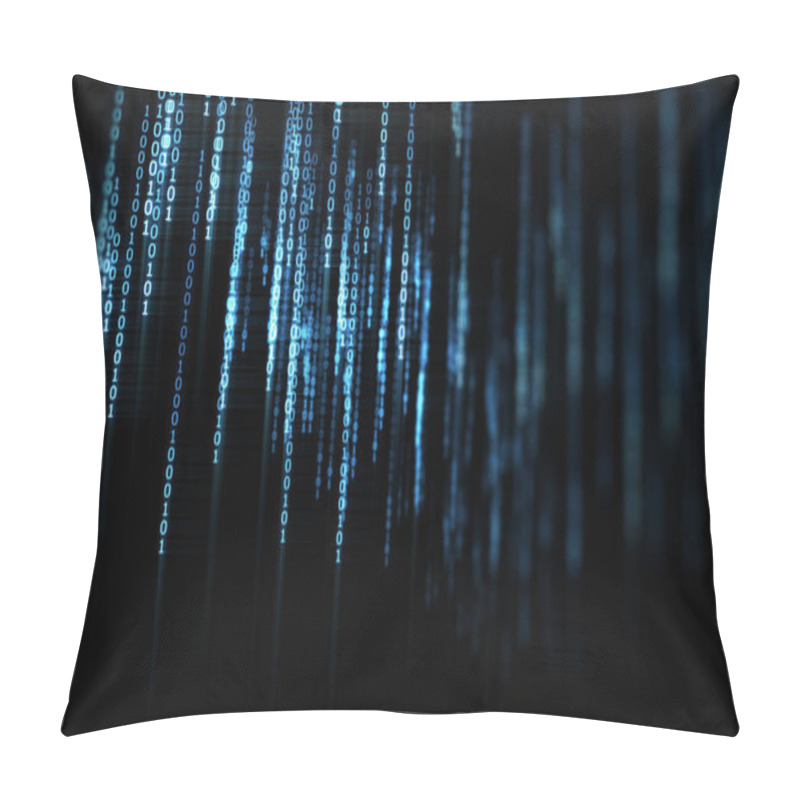 Personality  Digital Code Number Abstract Technology Background Pillow Covers