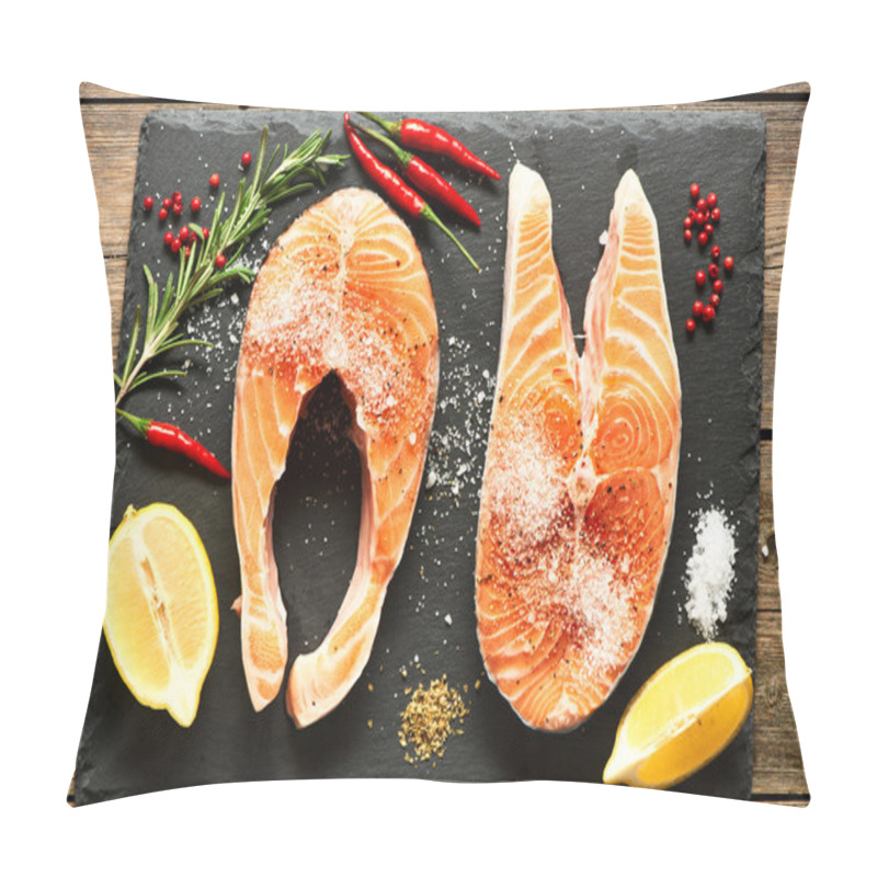 Personality  Raw Salmon Steaks Pillow Covers