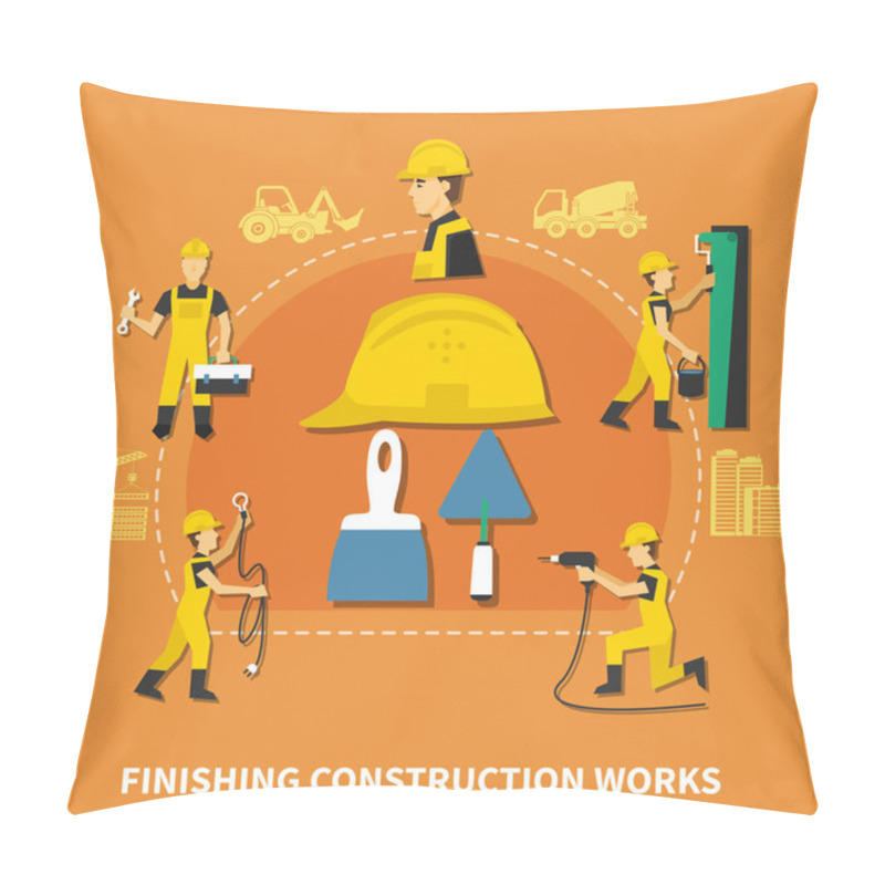 Personality  Construction Worker Composition Pillow Covers