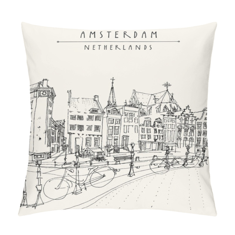 Personality  Amsterdam City Travel Card Pillow Covers