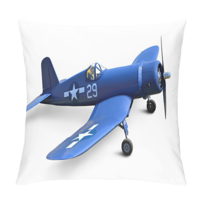 Personality  American Fighter Of World War II Isolated On White Background Pillow Covers