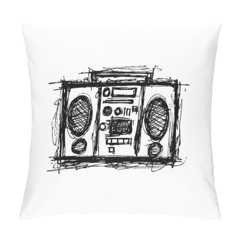 Personality  Grungy Retro Radio Pillow Covers