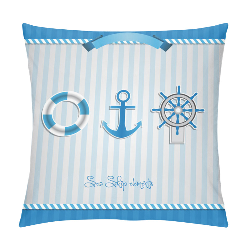 Personality  Nautical Sea Design Elements Pillow Covers