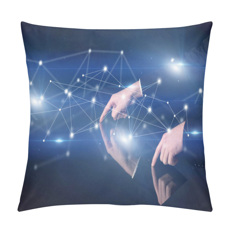 Personality  Hands Touching Interactive Table Pillow Covers