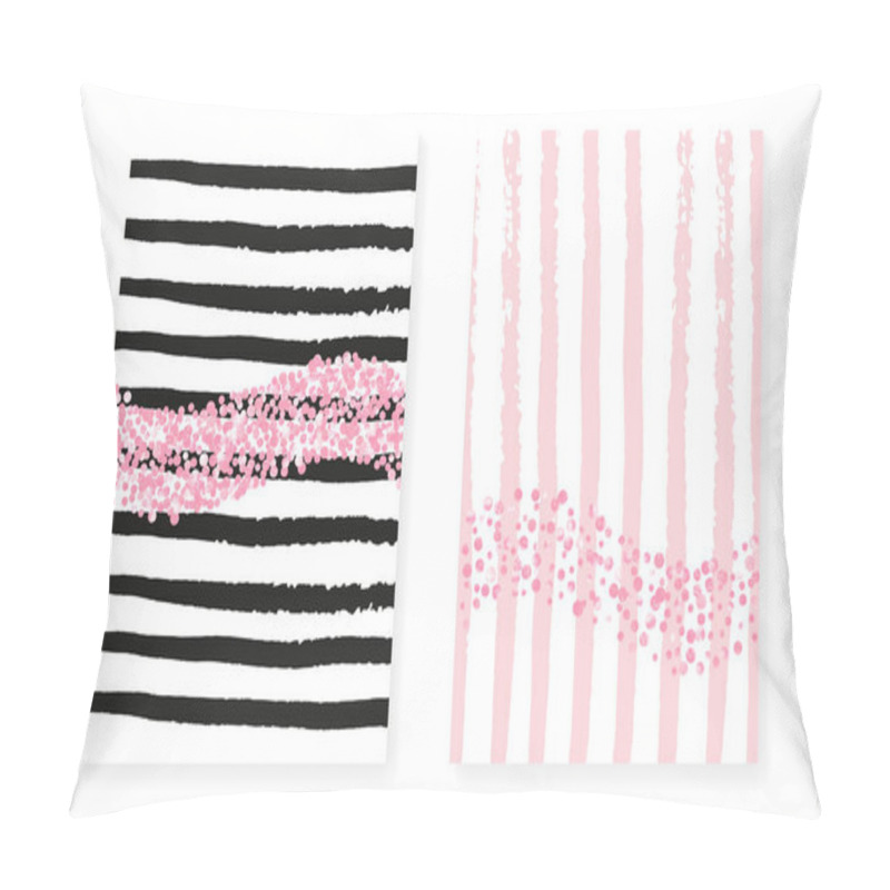 Personality  Pink Glitter Dots With Sequins. Wedding And Bridal Shower Invita Pillow Covers