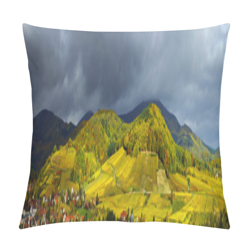 Personality  Beautiful Panoramic View To Andlau, France Pillow Covers