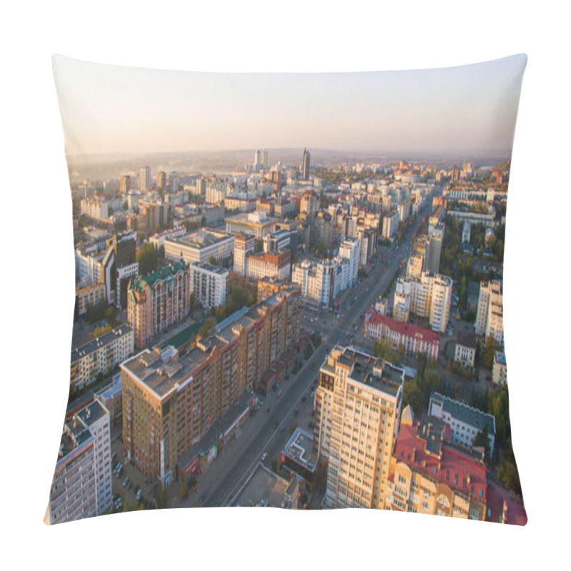 Personality  Ufa City At Sunset In Center. Aerial View Pillow Covers