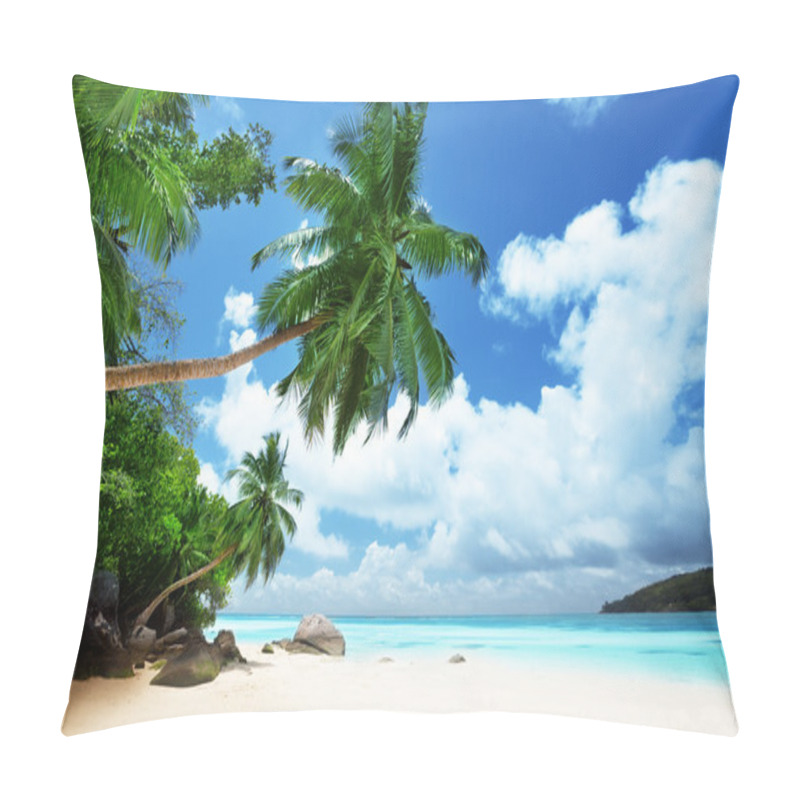 Personality  Beach On Mahe Island In Seychelles Pillow Covers