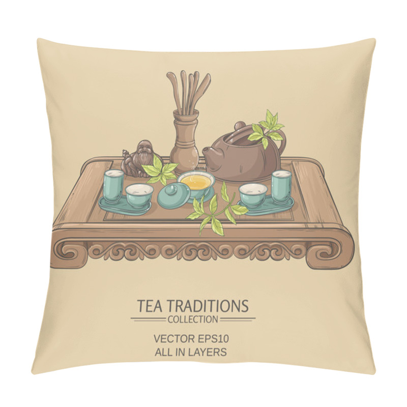 Personality  Chinese Tea Ceremony Pillow Covers