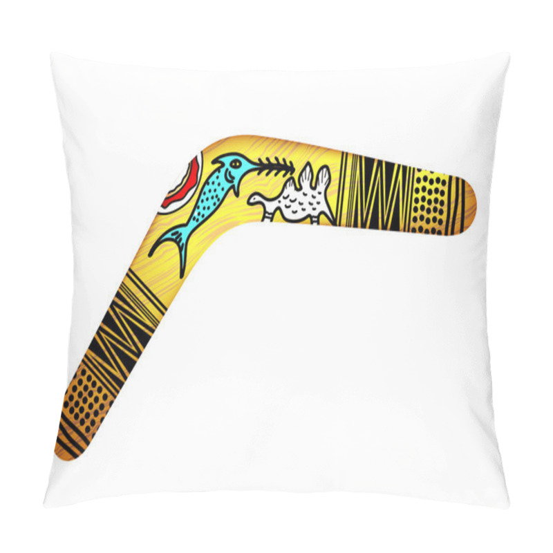 Personality  Tribal Boomerang Isolated On White Background. Tribal Style. Vec Pillow Covers