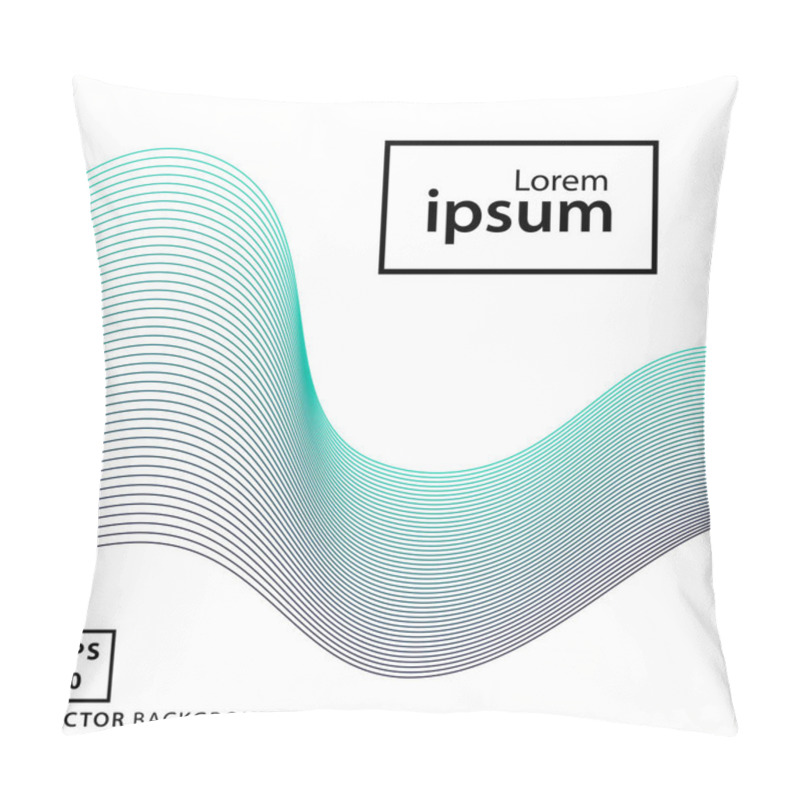 Personality  Minimal Lines Wave Background Pillow Covers