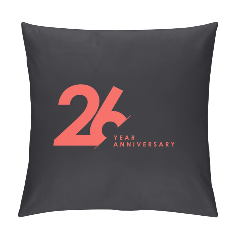 Personality  26 Years Anniversary Vector Template Design Illustration Pillow Covers