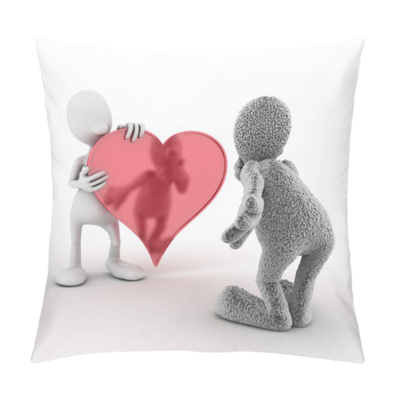 Personality  Character With A Heart Pillow Covers