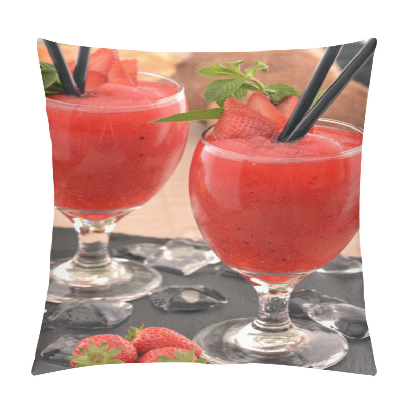 Personality  Strawberry Daiquiri Cocktail Drink Pillow Covers