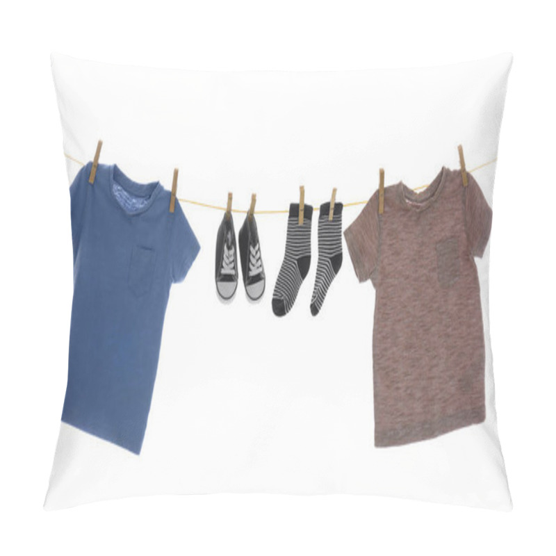 Personality  Clothesline With Hanging Baby Clothes Pillow Covers