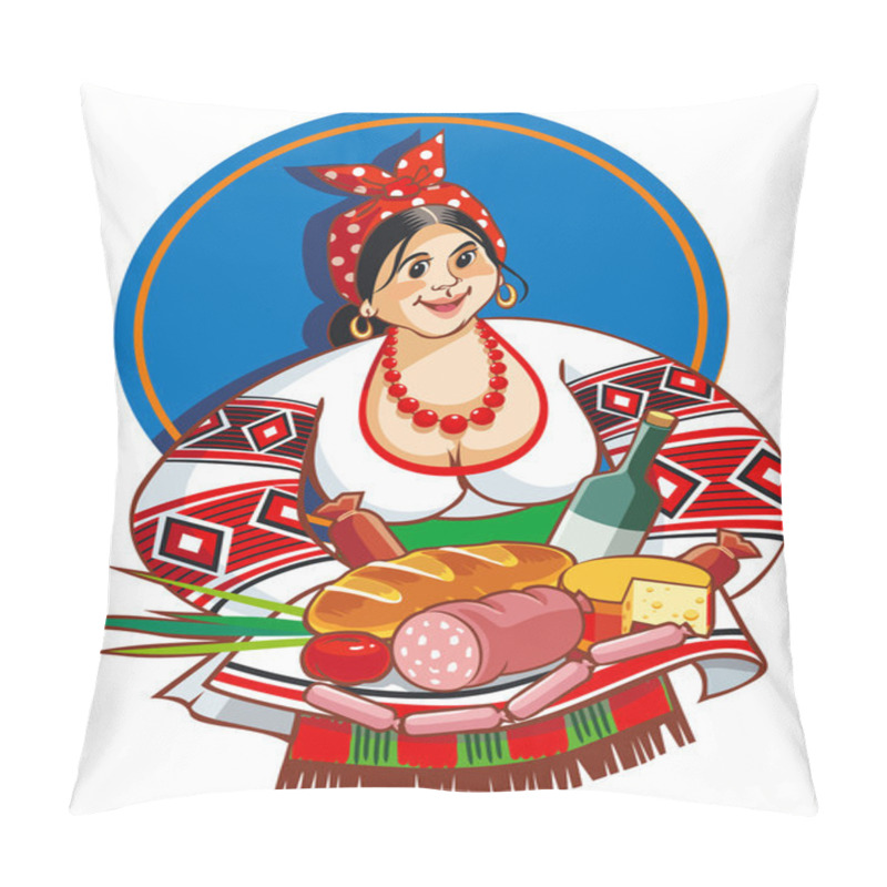 Personality  Ukrainian Ethnic Woman Pillow Covers