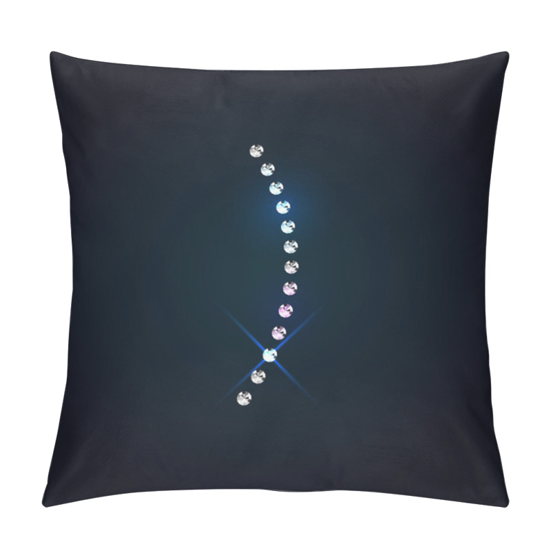 Personality  Gems Symbol. Shiny Diamond Font. Pillow Covers