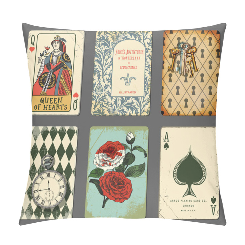 Personality  Alice In Wonderland Cards Pillow Covers