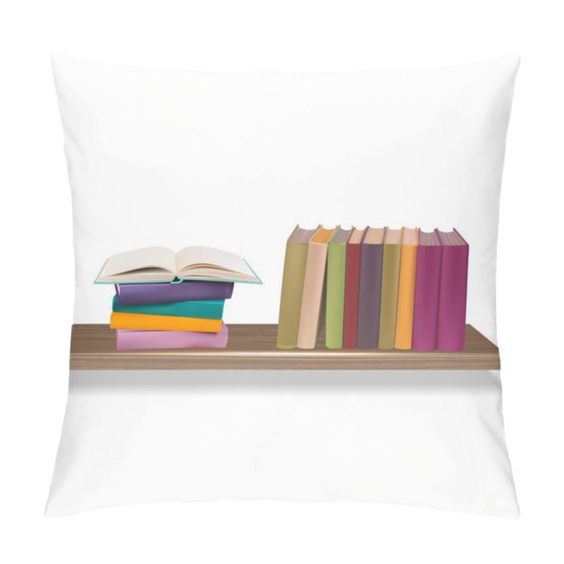 Personality  Vector Illustration Of Bookshelves Pillow Covers