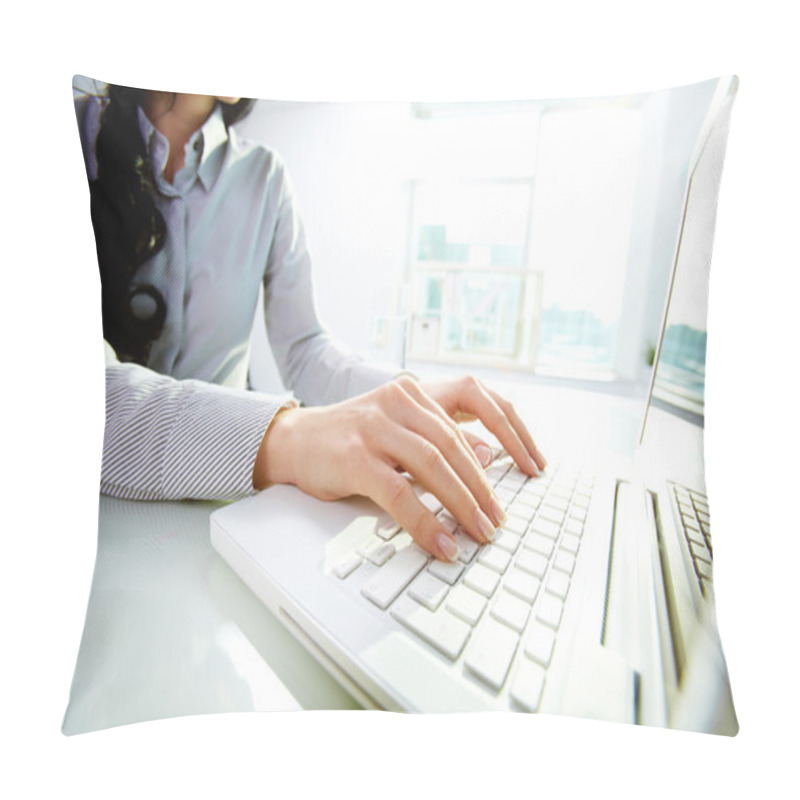 Personality  Typing At Office Pillow Covers