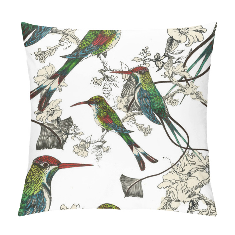 Personality  Exotic Birds Background Pillow Covers