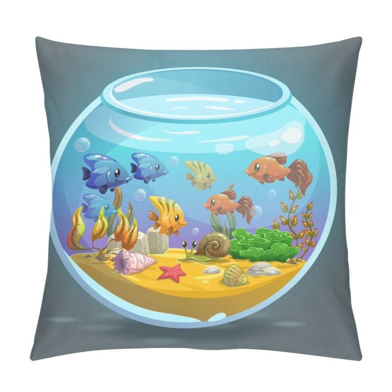 Personality  Aquarium With Fishes Pillow Covers