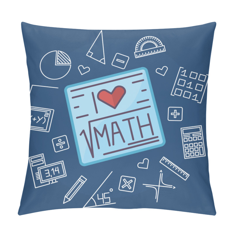 Personality  Math Education Vector Background Pillow Covers