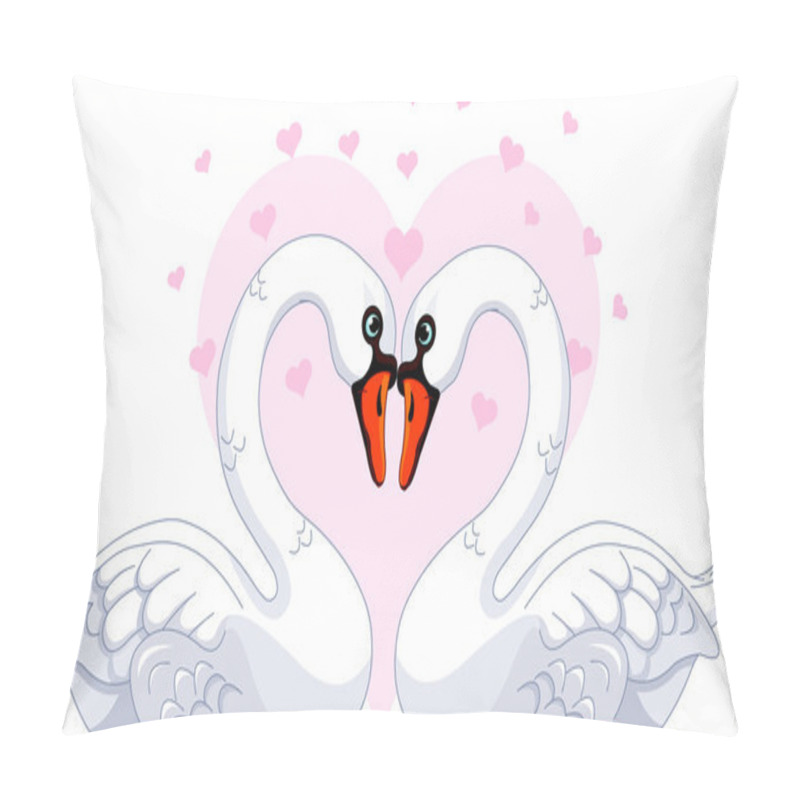 Personality  Swans In Love Pillow Covers