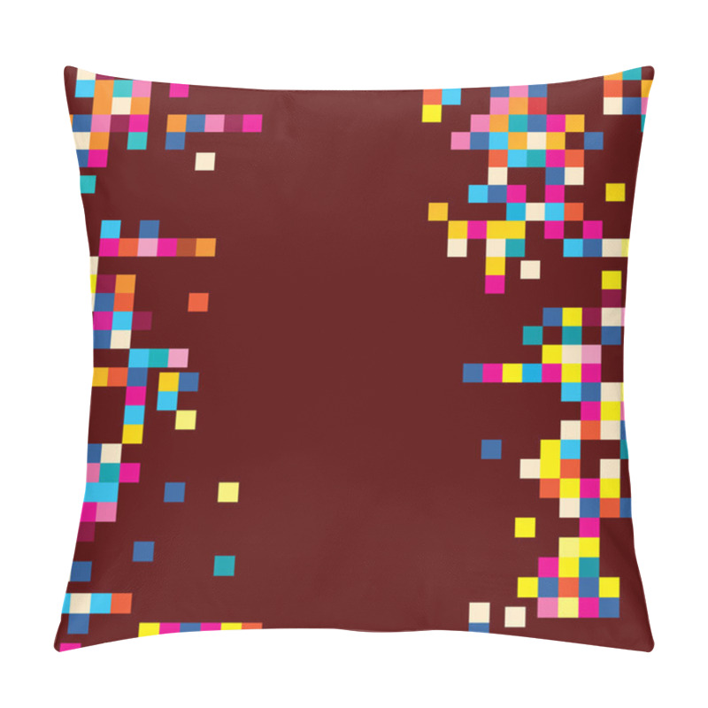 Personality  Fun Pixel Squares Background Design Element Pillow Covers