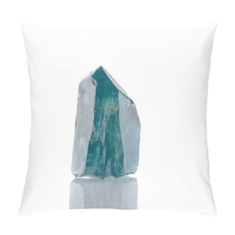 Personality  Macro Mineral Stone Apatite On A White Background Close-up Pillow Covers