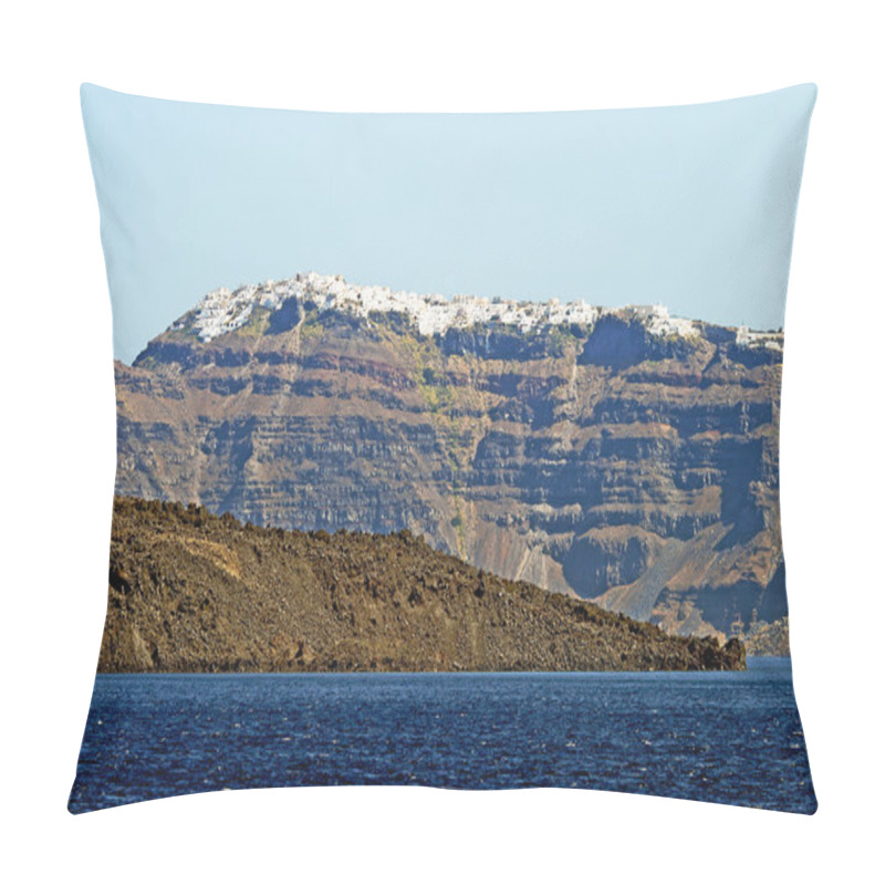 Personality  Panoramic View Of Santorini's City Pillow Covers