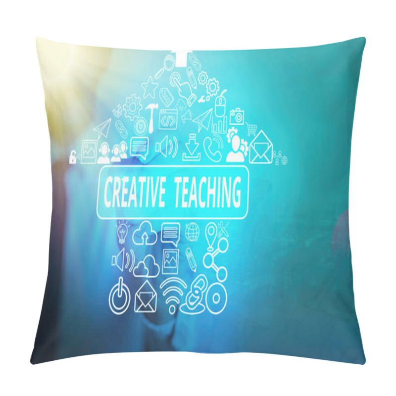 Personality  Writing Note Showing Creative Teaching. Business Photo Showcasing The Act Of Coaching In Novel Way That Promotes Growth. Pillow Covers