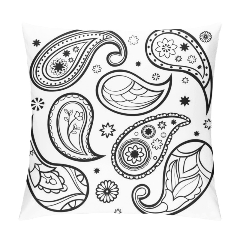 Personality  Set Of Paisley Patterns.  Pillow Covers