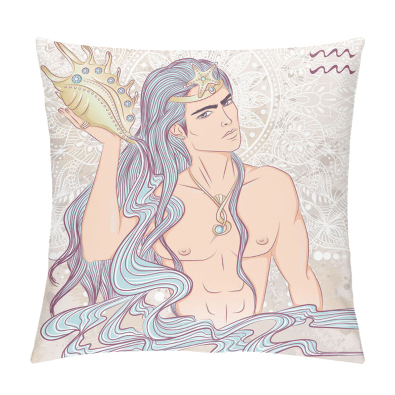 Personality  Sign Of Aquarius As A Man Pillow Covers