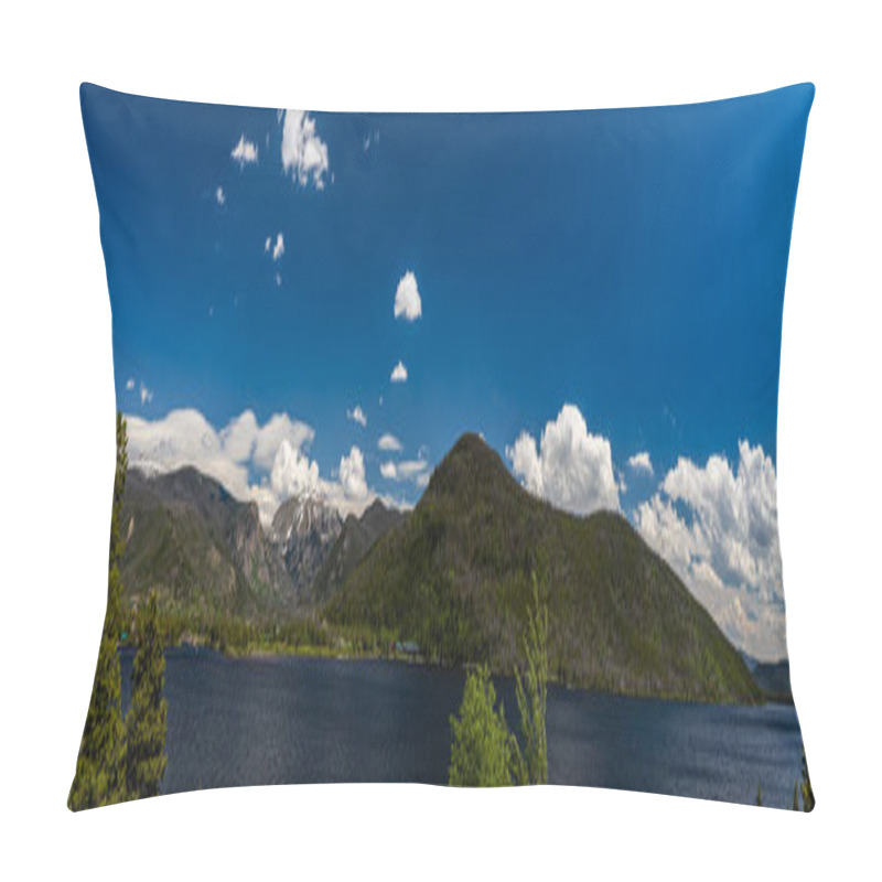 Personality  A Shoreline View Of Shadow Mountain Lake On The Western End Of Rocky Mountain National Park At Grand Lake Colorado. Pillow Covers