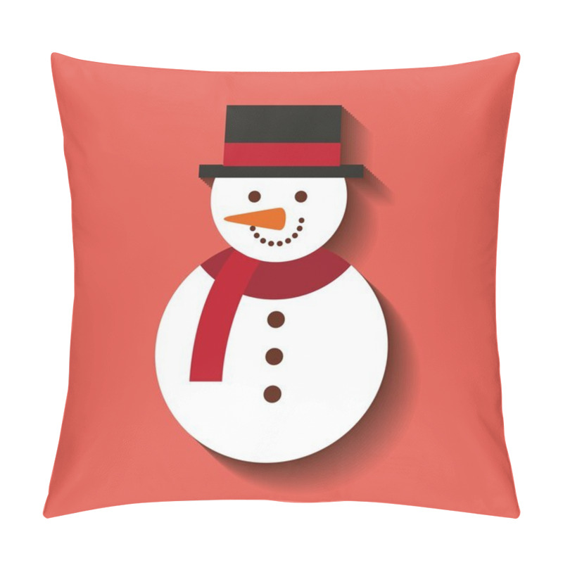 Personality  Merry Christmas Snowman Character Icon Pillow Covers