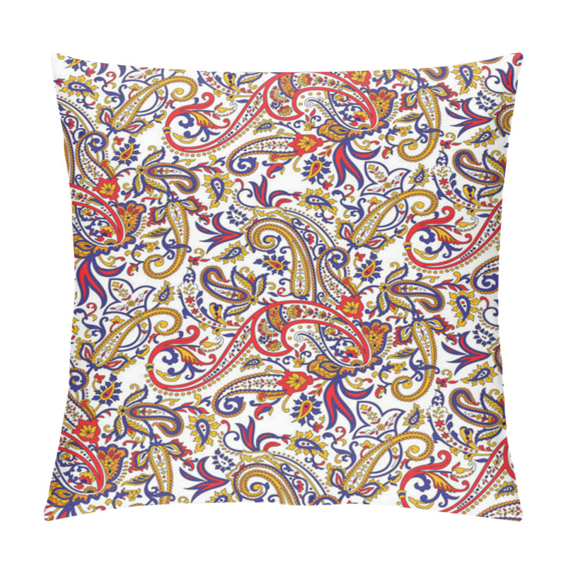 Personality  Seamless Paisley Pattern On White Background Pillow Covers