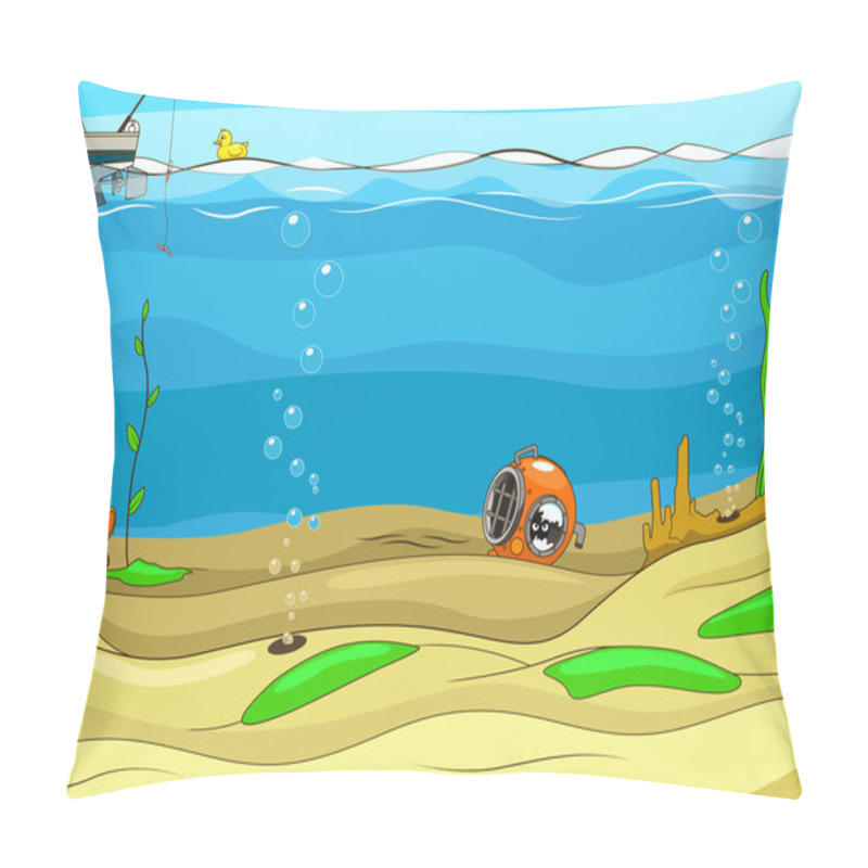 Personality  Educational Game For Children Underwater Life Pillow Covers